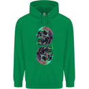Synthesize Skulls Mens 80% Cotton Hoodie Irish Green