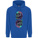 Synthesize Skulls Mens 80% Cotton Hoodie Royal Blue