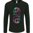 Synthesize Skulls Mens Long Sleeve T-Shirt Black