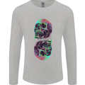 Synthesize Skulls Mens Long Sleeve T-Shirt Sports Grey