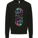 Synthesize Skulls Mens Sweatshirt Jumper Black