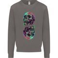 Synthesize Skulls Mens Sweatshirt Jumper Charcoal