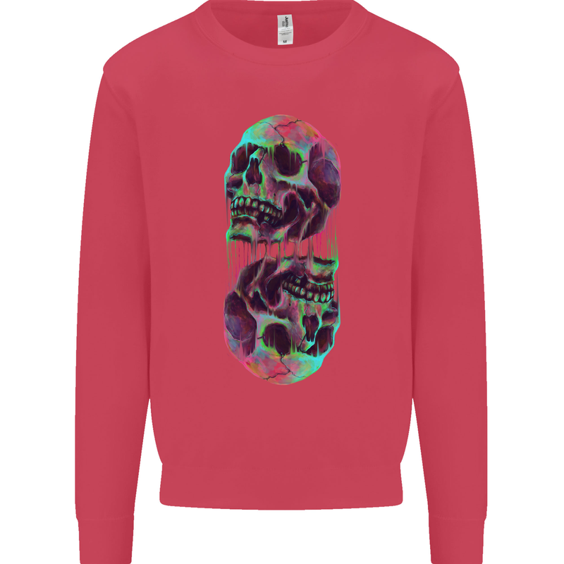 Synthesize Skulls Mens Sweatshirt Jumper Heliconia