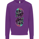 Synthesize Skulls Mens Sweatshirt Jumper Purple