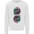 Synthesize Skulls Mens Sweatshirt Jumper White