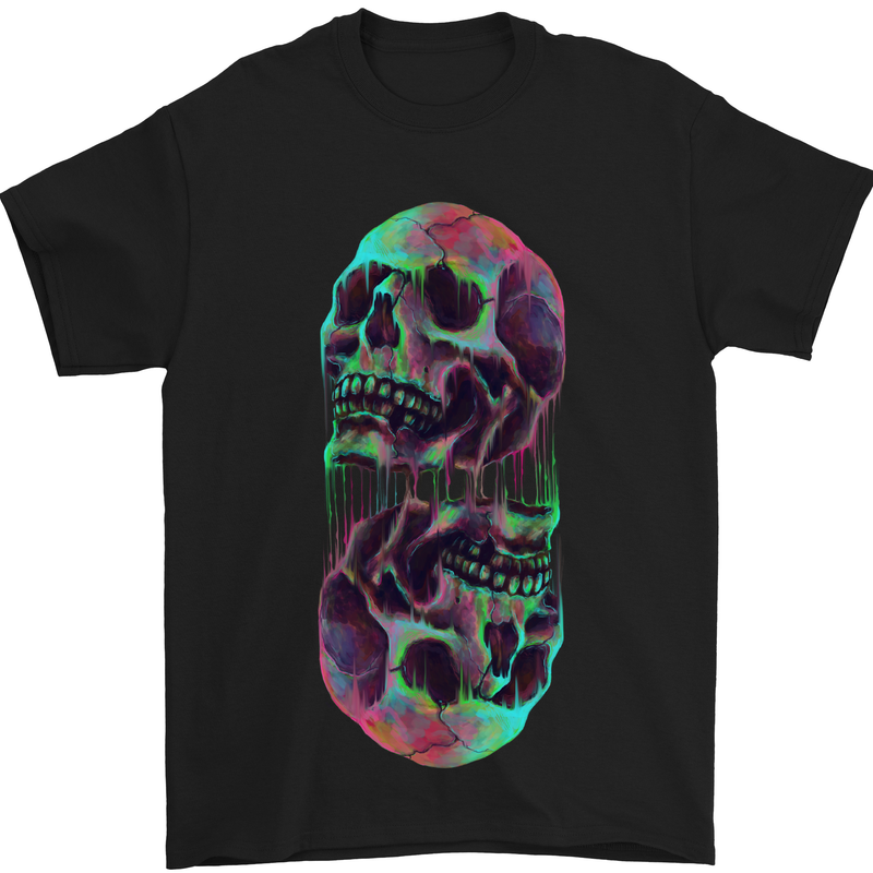 Synthesize Skulls Mens T-Shirt Cotton Gildan Black
