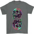 Synthesize Skulls Mens T-Shirt Cotton Gildan Charcoal