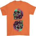 Synthesize Skulls Mens T-Shirt Cotton Gildan Orange
