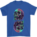 Synthesize Skulls Mens T-Shirt Cotton Gildan Royal Blue