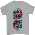 Synthesize Skulls Mens T-Shirt Cotton Gildan Sports Grey