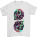 Synthesize Skulls Mens T-Shirt Cotton Gildan White
