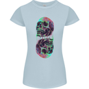 Synthesize Skulls Womens Petite Cut T-Shirt Light Blue