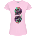 Synthesize Skulls Womens Petite Cut T-Shirt Light Pink