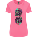 Synthesize Skulls Womens Wider Cut T-Shirt Azalea