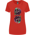 Synthesize Skulls Womens Wider Cut T-Shirt Red