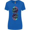 Synthesize Skulls Womens Wider Cut T-Shirt Royal Blue