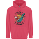 T-Rex Cooler than Sleighs Funny Christmas Childrens Kids Hoodie Heliconia