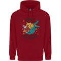 T-Rex Cooler than Sleighs Funny Christmas Childrens Kids Hoodie Red