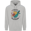 T-Rex Cooler than Sleighs Funny Christmas Childrens Kids Hoodie Sports Grey