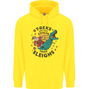 T-Rex Cooler than Sleighs Funny Christmas Childrens Kids Hoodie Yellow