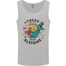 T-Rex Cooler than Sleighs Funny Christmas Mens Vest Tank Top Sports Grey