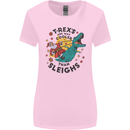 T-Rex Cooler than Sleighs Funny Christmas Womens Wider Cut T-Shirt Light Pink