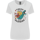 T-Rex Cooler than Sleighs Funny Christmas Womens Wider Cut T-Shirt White
