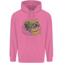 T-Rex Dinosaur Funny Cycling Cyclist Childrens Kids Hoodie Azalea