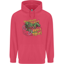 T-Rex Dinosaur Funny Cycling Cyclist Childrens Kids Hoodie Heliconia