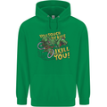 T-Rex Dinosaur Funny Cycling Cyclist Childrens Kids Hoodie Irish Green