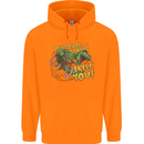 T-Rex Dinosaur Funny Cycling Cyclist Childrens Kids Hoodie Orange
