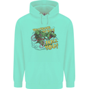 T-Rex Dinosaur Funny Cycling Cyclist Childrens Kids Hoodie Peppermint