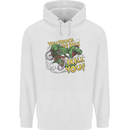 T-Rex Dinosaur Funny Cycling Cyclist Childrens Kids Hoodie White