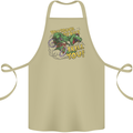 T-Rex Dinosaur Funny Cycling Cyclist Cotton Apron 100% Organic Khaki