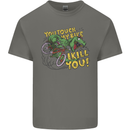 T-Rex Dinosaur Funny Cycling Cyclist Kids T-Shirt Childrens Charcoal