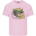 T-Rex Dinosaur Funny Cycling Cyclist Kids T-Shirt Childrens Light Pink