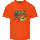 T-Rex Dinosaur Funny Cycling Cyclist Kids T-Shirt Childrens Orange