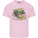 T-Rex Dinosaur Funny Cycling Cyclist Mens Cotton T-Shirt Tee Top Light Pink