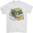 T-Rex Dinosaur Funny Cycling Cyclist Mens T-Shirt 100% Cotton White