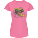 T-Rex Dinosaur Funny Cycling Cyclist Womens Petite Cut T-Shirt Azalea