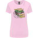 T-Rex Dinosaur Funny Cycling Cyclist Womens Wider Cut T-Shirt Light Pink