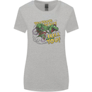 T-Rex Dinosaur Funny Cycling Cyclist Womens Wider Cut T-Shirt Sports Grey