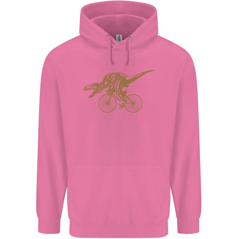 T-Rex Dinosaure Riding a Bicycle Cycling Childrens Kids Hoodie Azalea
