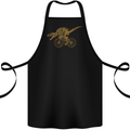 T-Rex Dinosaure Riding a Bicycle Cycling Cotton Apron 100% Organic Black