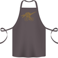 T-Rex Dinosaure Riding a Bicycle Cycling Cotton Apron 100% Organic Dark Grey