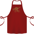 T-Rex Dinosaure Riding a Bicycle Cycling Cotton Apron 100% Organic Maroon