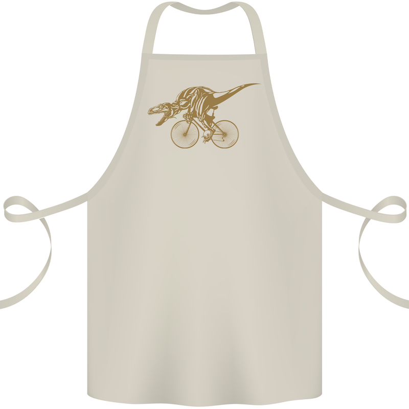 T-Rex Dinosaure Riding a Bicycle Cycling Cotton Apron 100% Organic Natural