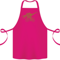 T-Rex Dinosaure Riding a Bicycle Cycling Cotton Apron 100% Organic Pink