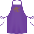 T-Rex Dinosaure Riding a Bicycle Cycling Cotton Apron 100% Organic Purple