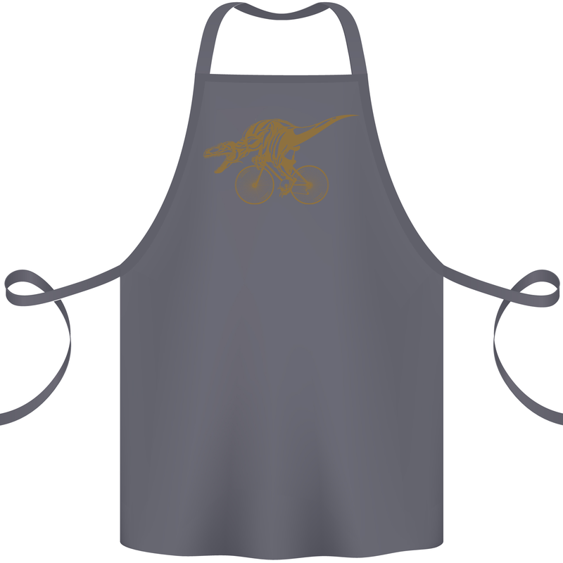 T-Rex Dinosaure Riding a Bicycle Cycling Cotton Apron 100% Organic Steel